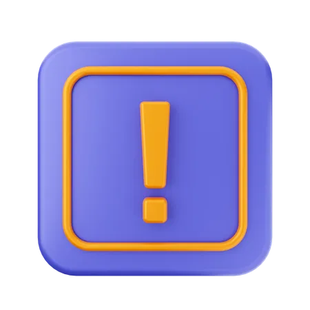 Caution Sign  3D Icon