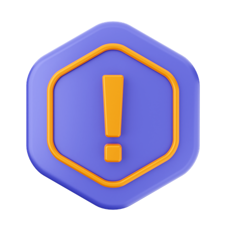 Caution Sign  3D Icon