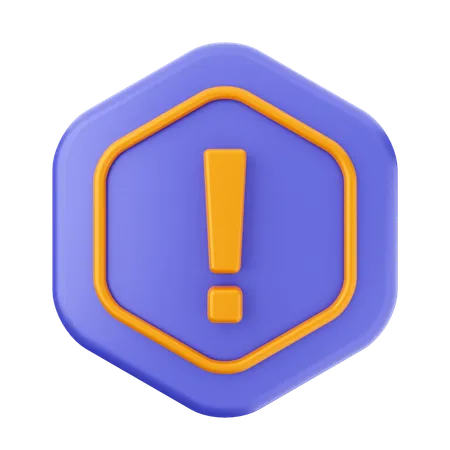 Caution Sign  3D Icon