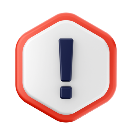 Caution Sign  3D Icon