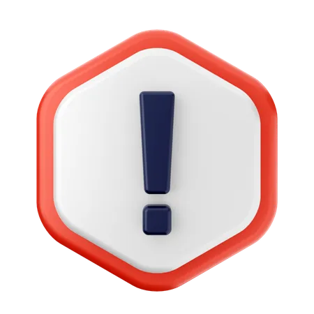 Caution Sign  3D Icon