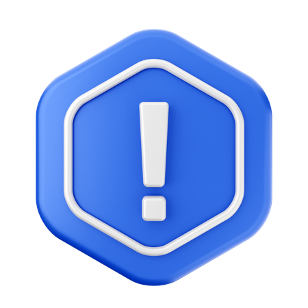 Caution Sign  3D Icon