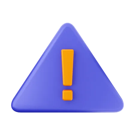 Caution Sign  3D Icon