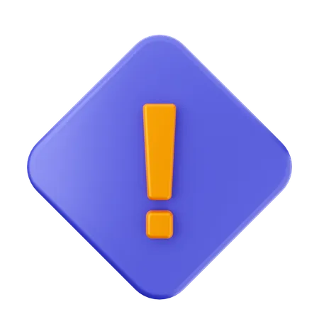 Caution Sign  3D Icon