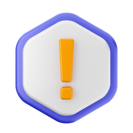 Caution Sign  3D Icon