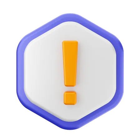 Caution Sign  3D Icon