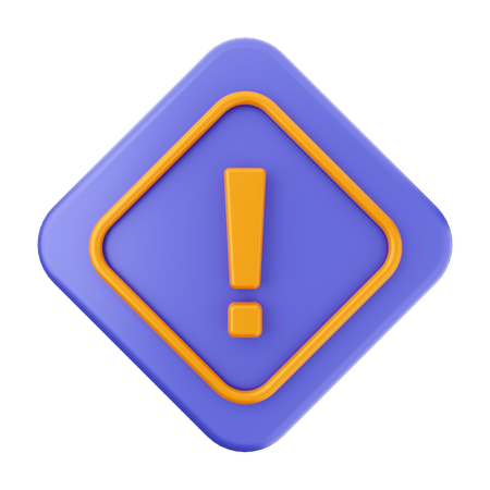 Caution Sign  3D Icon