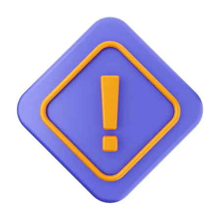 Caution Sign  3D Icon