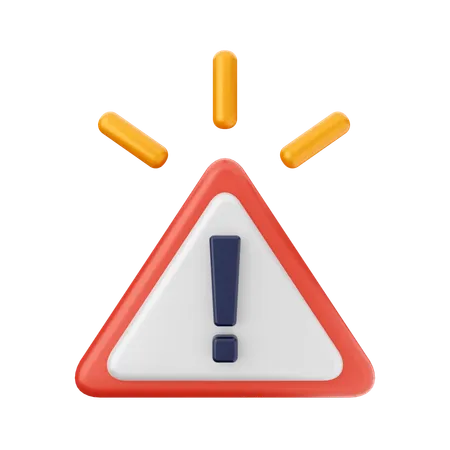 Caution Sign  3D Icon