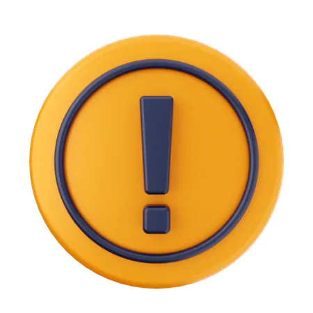 Caution Sign  3D Icon