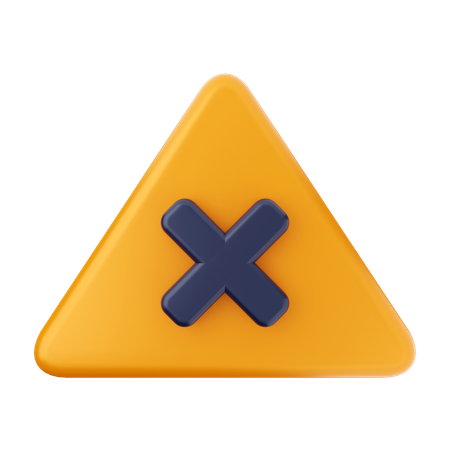 Caution Sign  3D Icon