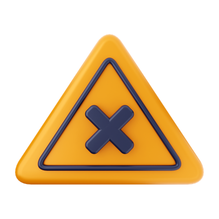 Caution Sign  3D Icon