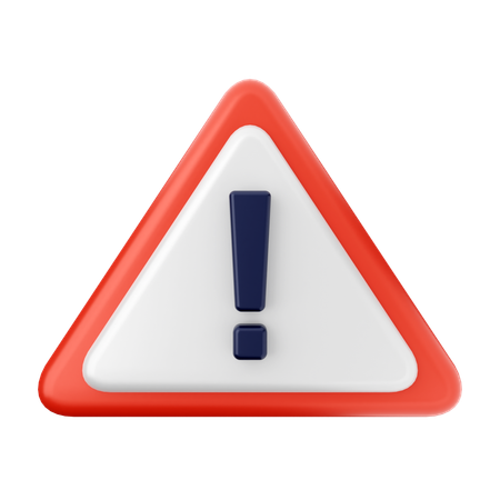 Caution Sign  3D Icon