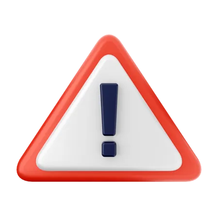 Caution Sign  3D Icon