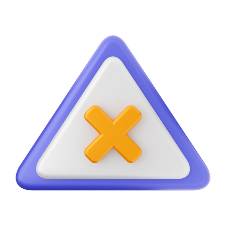 Caution Sign  3D Icon