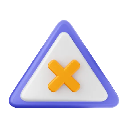 Caution Sign  3D Icon