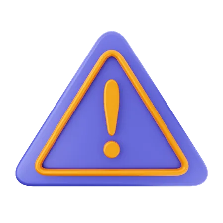 Caution Sign  3D Icon