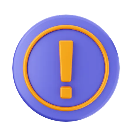 Caution Sign  3D Icon