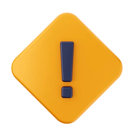 Caution Sign  3D Icon