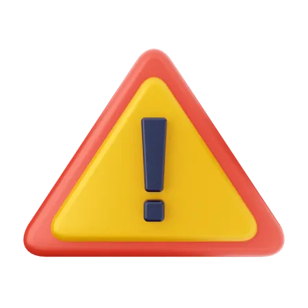 Caution Sign  3D Icon