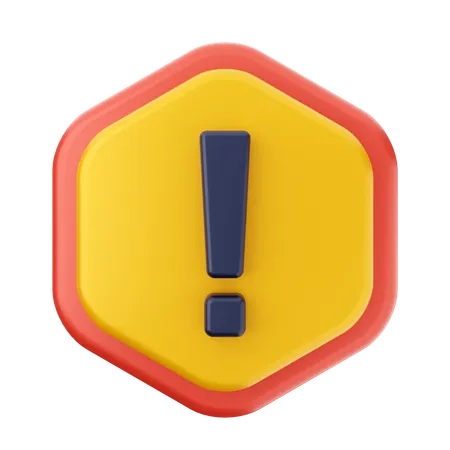 Caution Sign  3D Icon