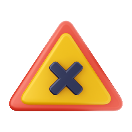 Caution Sign  3D Icon