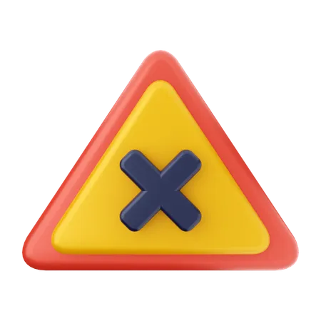 Caution Sign  3D Icon