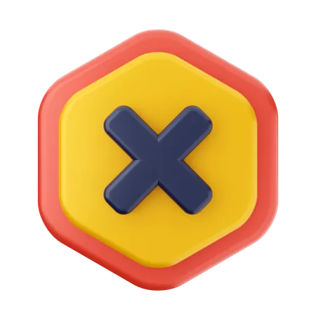 Caution Sign  3D Icon