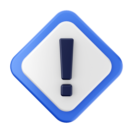 Caution Sign  3D Icon