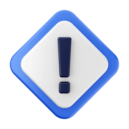 Caution Sign  3D Icon