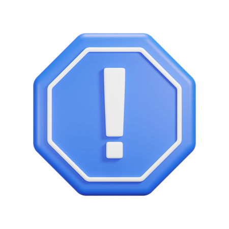 Caution Sign  3D Icon