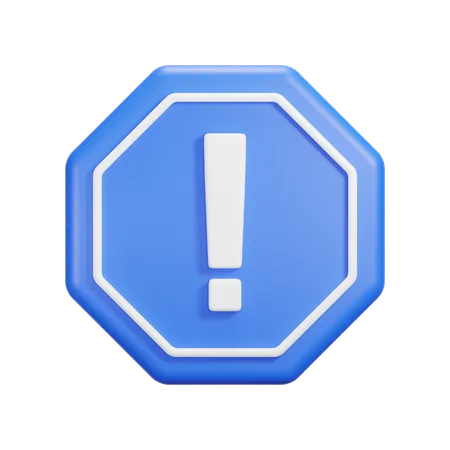 Caution Sign  3D Icon