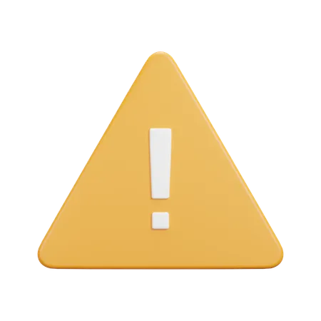 Caution Sign  3D Icon