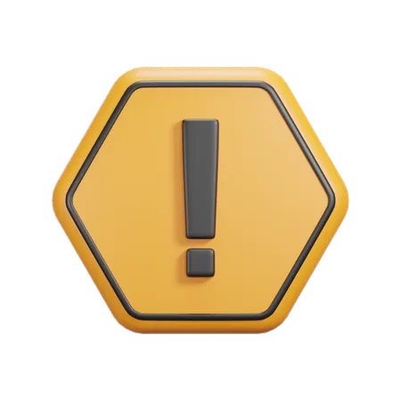 Caution Sign  3D Icon