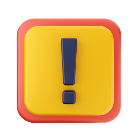 Caution Sign  3D Icon