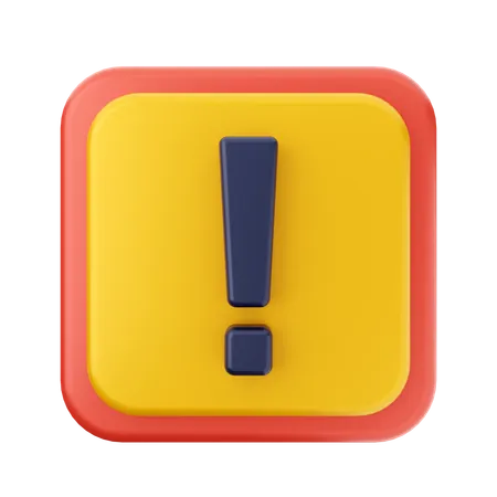 Caution Sign  3D Icon