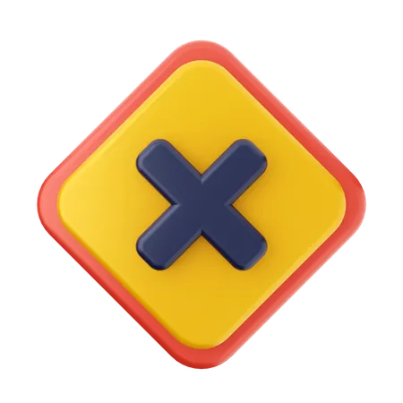 Caution Sign  3D Icon