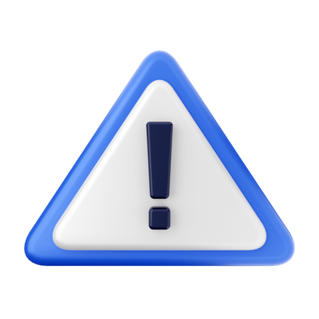 Caution Sign  3D Icon