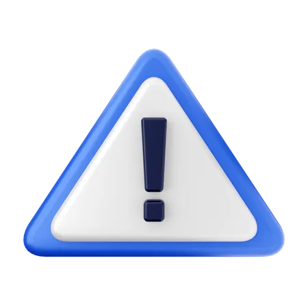 Caution Sign  3D Icon