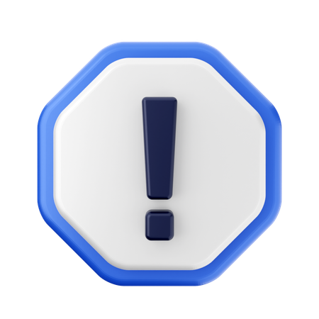 Caution Sign  3D Icon