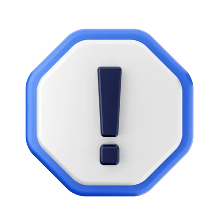 Caution Sign  3D Icon