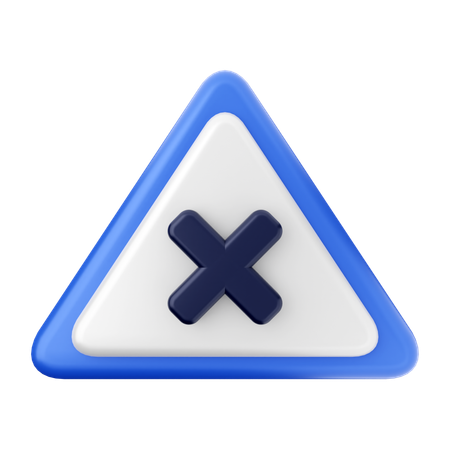 Caution Sign  3D Icon