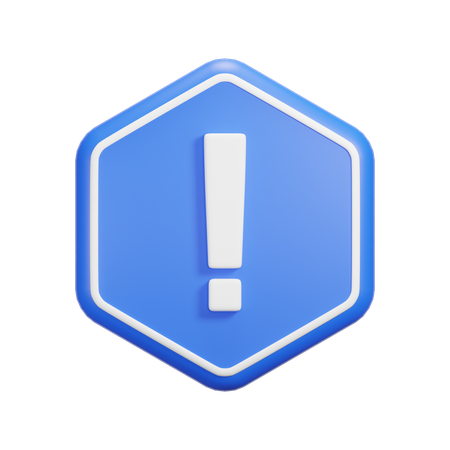 Caution Sign  3D Icon