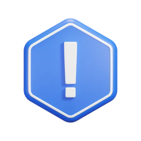 Caution Sign  3D Icon