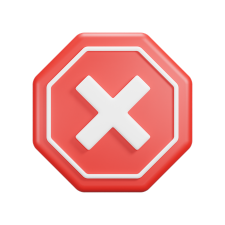 Caution Sign  3D Icon