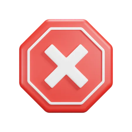 Caution Sign  3D Icon