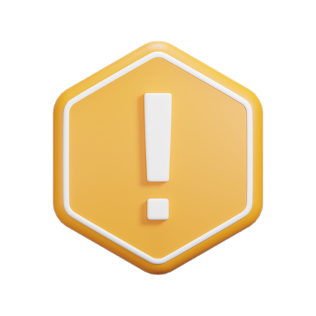 Caution Sign  3D Icon