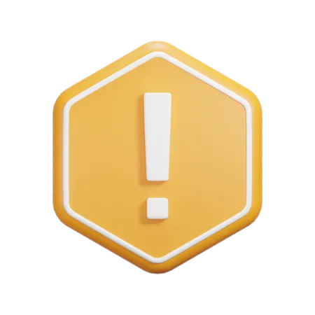 Caution Sign  3D Icon