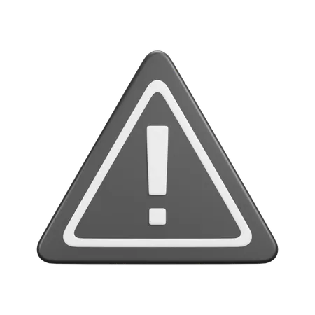 Caution Sign  3D Icon