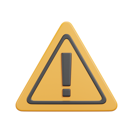 Caution Sign  3D Icon